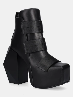United Nude botki skórzane Stage Tron damskie kolor czarny na słupku 109420116