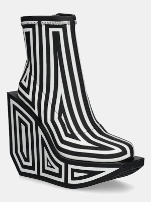United Nude botki skórzane Wa Bootie Hi damskie kolor czarny na platformie 1087951082