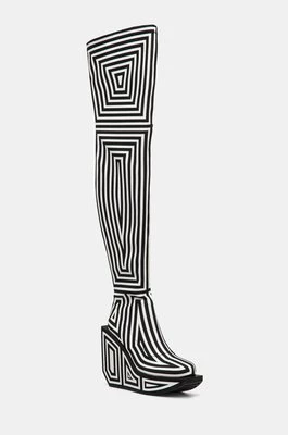 United Nude kozaki Wa Long Boot Hi damskie kolor czarny na koturnie 1087851082