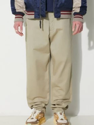 Universal Works spodnie bawełniane Military Chino kolor beżowy w fasonie chinos 120.STONE