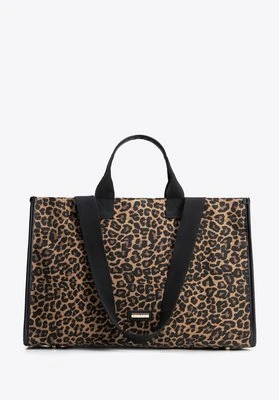 Uniwersalna shopperka damska brązowo - czarna Wittchen