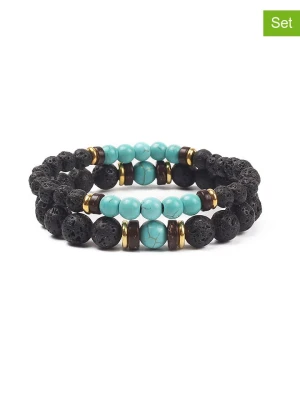 Uomo Bransoletki (2 szt.) z kamieniami szlachetnymi rozmiar: onesize