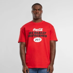 Upscale by Mister Tee Coca Cola Refreshed Oversize mężczyźni T-Shirty i Polo czerwony rozmiar Odzież