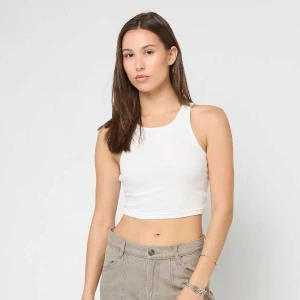 Urban Classics Ladies Cropped Rib Top kobiety Topy biały rozmiar Odzież