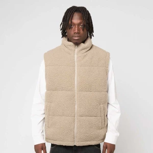 Urban Classics Basic Teddy Puffer Vest mężczyźni Kamizelki beż rozmiar Odzież