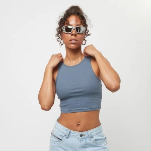 Urban Classics Cropped Rib Top kobiety Topy niebieski rozmiar Odzież