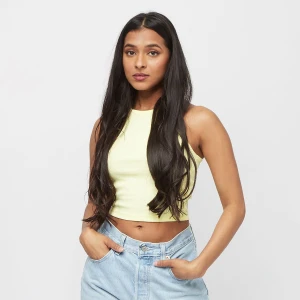 Urban Classics Cropped Rib Top kobiety Topy żółty rozmiar Odzież