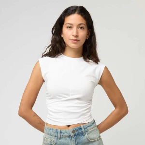 Urban Classics Ladies Cropped Wrapped Top white kobiety Topy biały rozmiar Odzież