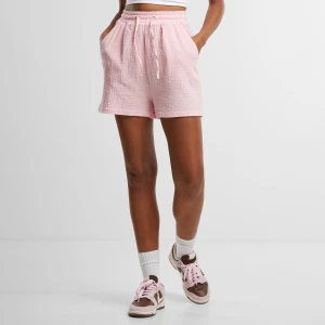 Urban Classics Ladies Musselin Shorts blushedrose kobiety Krótkie spodenki różowy rozmiar Odzież