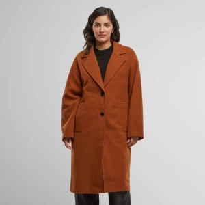 Urban Classics Ladies Oversized Long Coat kobiety Kurtki zimowe brązowy rozmiar Odzież