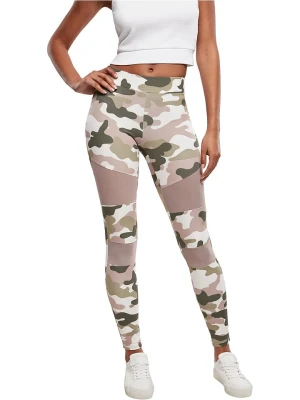 Urban Classics Legginsy sportowe w kolorze beżowo-oliwkowym rozmiar: XXL