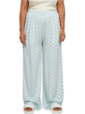 Urban Classics Spodnie w kolorze błękitno-białym rozmiar: L