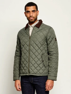 US Polo ASSN Kurtka Diamond Quilt | Regular Fit | sztruks zielony