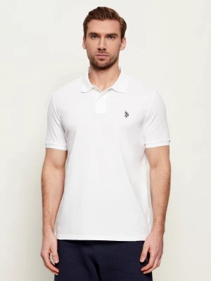 US Polo ASSN Polo | Classic fit | pique biały