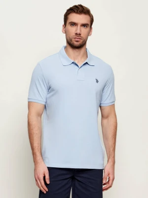US Polo ASSN Polo | Classic fit | pique błękitny