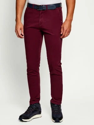 US Polo ASSN Spodnie chino | Classic fit bordowy