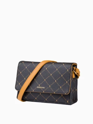 Usztywniana logowana torebka damska listonoszka Puccini