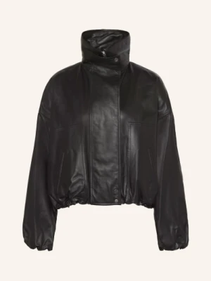 Utzon Kurtka Skórzana Jade schwarz