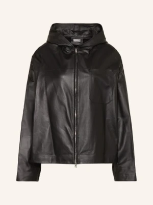Utzon Kurtka Skórzana Jenat schwarz