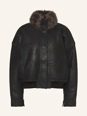 Utzon Kurtka Skórzana Joa schwarz