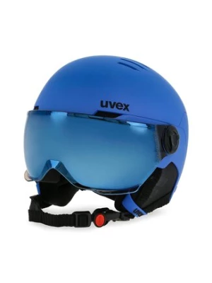 Uvex Kask narciarski Rocket Jr Visor 56/6/263/20 Niebieski