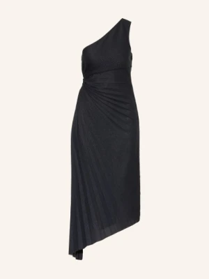 V By Vera Mont Sukienka Koktajlowa Z Plisami I Błyszczącą Nicią blau