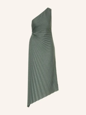 V By Vera Mont Sukienka Koktajlowa Z Plisami I Błyszczącą Nicią gruen