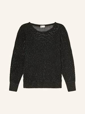 V By Vera Mont Sweter Z Błyszczącą Przędzą schwarz
