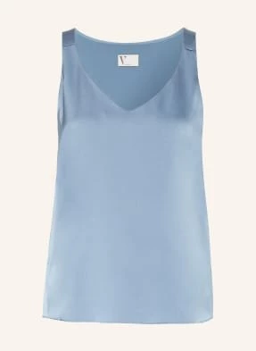 V By Vera Mont Top Satynowy blau