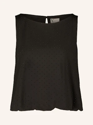 V By Vera Mont Top Z Ozdobnymi Kamykami schwarz