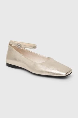 Vagabond Shoemakers baleriny skórzane DELIA kolor złoty 5707-183-81