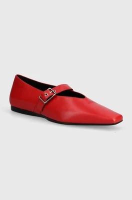 Vagabond Shoemakers baleriny skórzane WIOLETTA kolor czerwony 5701-201-48