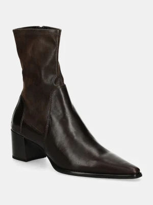 Vagabond Shoemakers botki GISELLE damskie kolor brązowy na słupku 5654-202-35