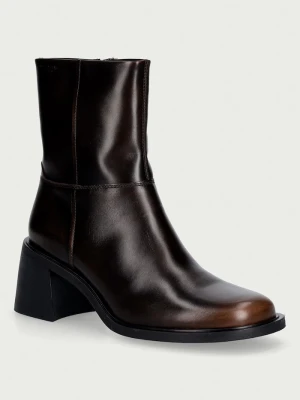 Vagabond Shoemakers botki na słupku damskie skórzane VEGA brązowy