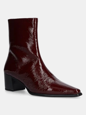 Vagabond Shoemakers botki skórzane GISELLE bordowy