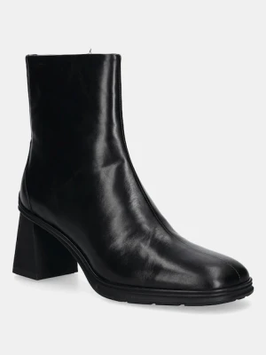 Vagabond Shoemakers botki skórzane JANINE damskie kolor czarny na słupku 6038-001-20