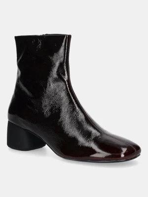 Vagabond Shoemakers botki skórzane LIVIA damskie kolor bordowy na słupku 6056-060-38