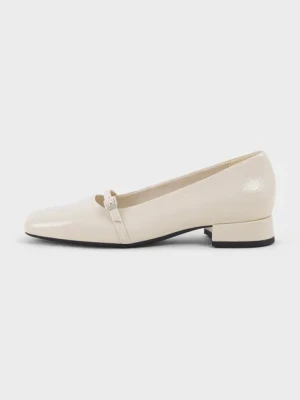Vagabond Shoemakers czółenka skórzane DEBBI kolor beżowy na słupku 5818-160-37