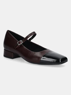 Vagabond Shoemakers czółenka skórzane DEBBI kolor bordowy na słupku 5918-002-85