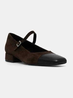 Vagabond Shoemakers czółenka skórzane DEBBI kolor brązowy na słupku 5918-049-29