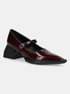 Vagabond Shoemakers czółenka skórzane VIVIAN kolor bordowy na słupku 5553-060-38