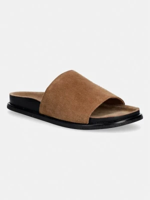 Vagabond Shoemakers klapki na płaskim obcasie damskie zamszowe EFFIE beżowy