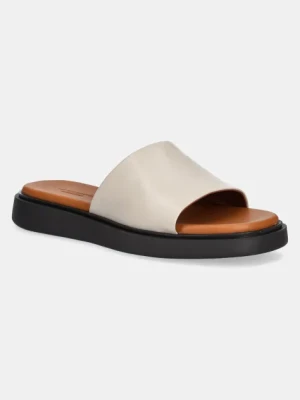 Vagabond Shoemakers klapki skórzane CONNIE damskie kolor beżowy 5757-201-02