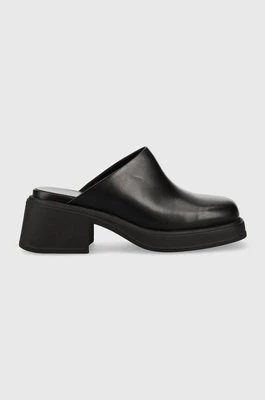 Vagabond Shoemakers klapki skórzane DORAH damskie kolor czarny na słupku 5542.201.20
