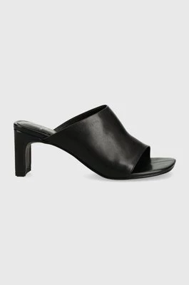 Vagabond Shoemakers klapki skórzane LUISA damskie kolor czarny na słupku 5312-201-20