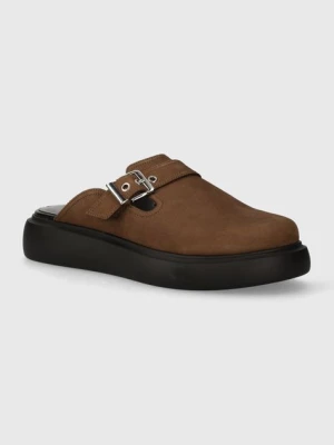 Vagabond Shoemakers klapki zamszowe BLENDA damskie kolor brązowy 5519-750-19