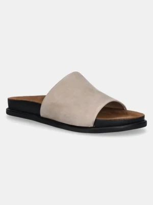 Vagabond Shoemakers klapki zamszowe EFFIE damskie kolor beżowy 5922-050-07
