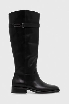 Vagabond Shoemakers kozaki skórzane SHEILA damskie kolor czarny na płaskim obcasie 5635.101.20