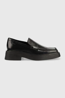 Vagabond Shoemakers mokasyny skórzane EYRA damskie kolor czarny na płaskim obcasie 5350.214.20