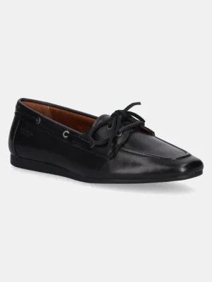 Vagabond Shoemakers mokasyny skórzane HILLARY damskie kolor czarny na płaskim obcasie 5925-401-20